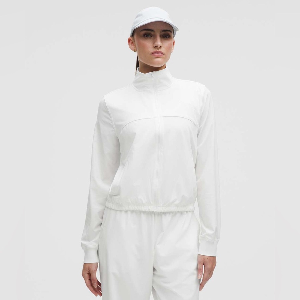 Lululemon Court Rival Tennis Track Jacket size 10 White WHWH - Picture 4 of 9